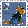 a stamp with Mae, the cat, in it.